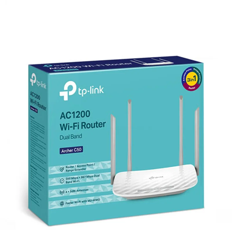 روتر بی سیم تی پی لینک مدل TP-Link Archer C50 AC1200 2B Router V6